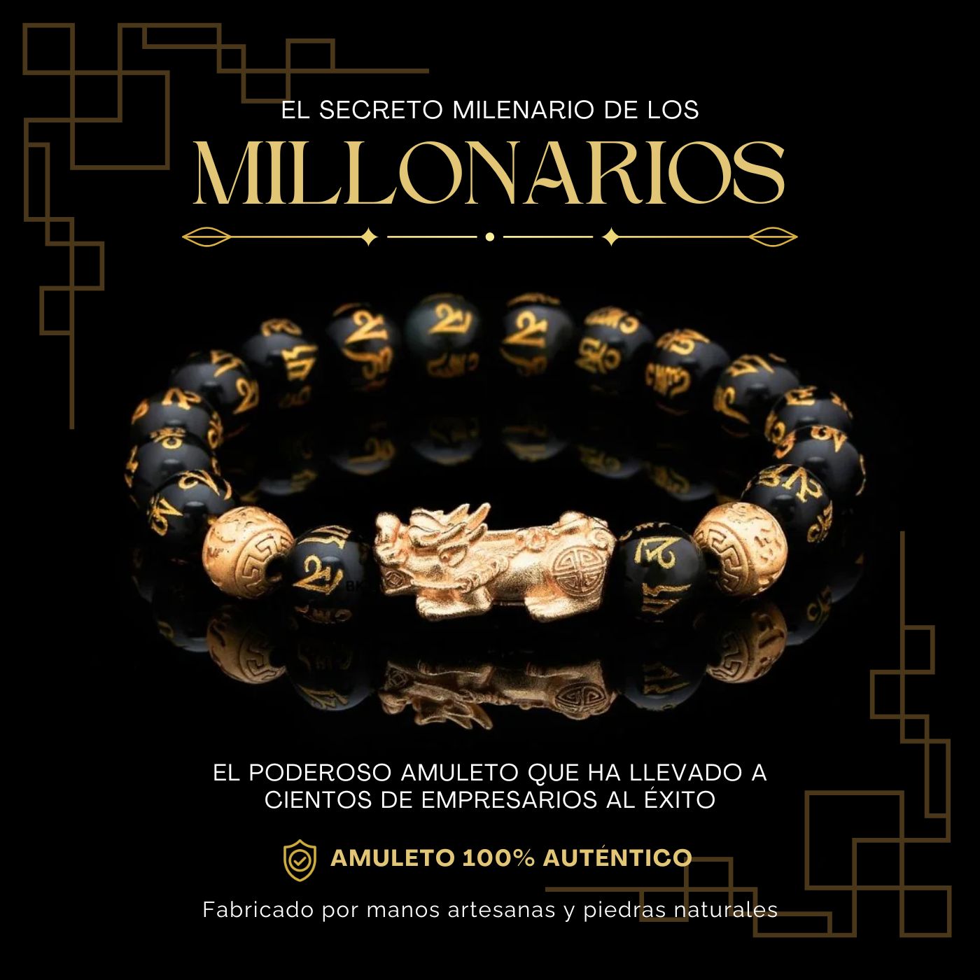 PULSERA PIXIU Y OBSIDIANA NEGRA ORIGINAL | 🎁 CON CERTIFICADO DE AUTENTICIDAD DEL FABRICANTE 🎁