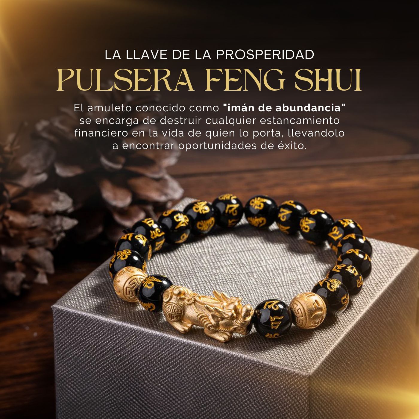 PULSERA PIXIU Y OBSIDIANA NEGRA ORIGINAL | 🎁 CON CERTIFICADO DE AUTENTICIDAD DEL FABRICANTE 🎁