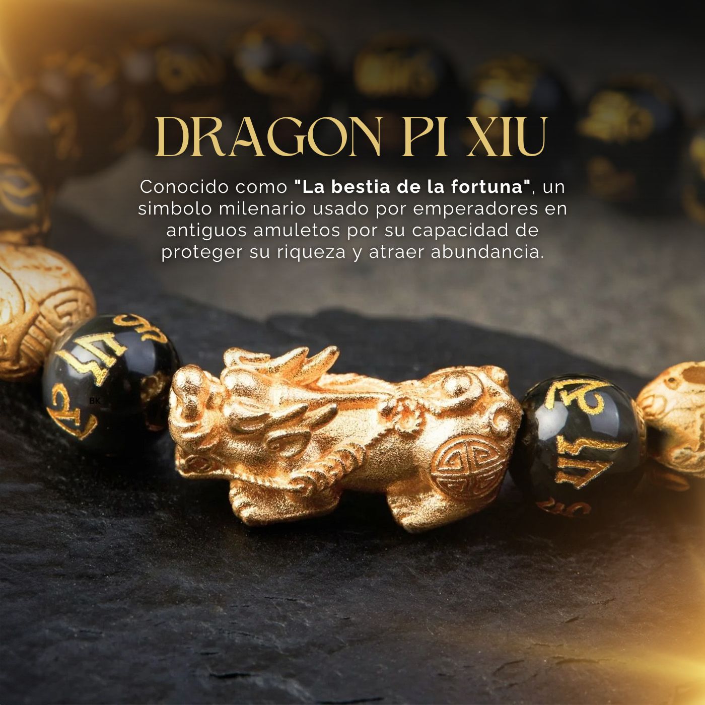 PULSERA PIXIU Y OBSIDIANA NEGRA ORIGINAL | 🎁 CON CERTIFICADO DE AUTENTICIDAD DEL FABRICANTE 🎁