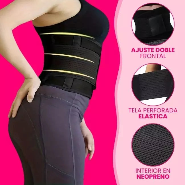 Faja cinturón de doble ajuste moldeadora – Cintura de avispa, soporte lumbar y figura estilizada en segundos